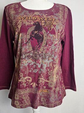 Suzie In the City Women's T-Shirt Long-Sleeve Cowgirl Y2K Vintage USA XL